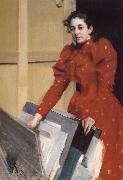 Anders Zorn Emma Zorn in the Paris Studio oil